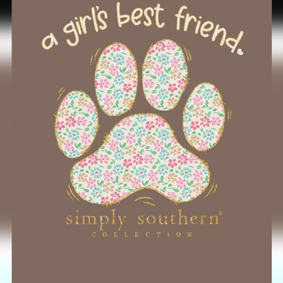 Simply Southern paw print long-sleeve t-shirt (NWT) - Picture 7 of 9